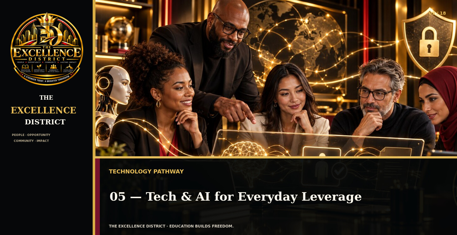 05 — Tech & AI for Everyday Leverage classroom cover